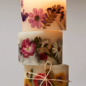 Flower Printed Candle