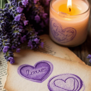 White Candle with Glass Candle