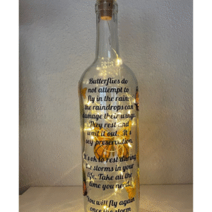 Harry Potter Light Bottle / Butterfly Wine Bottle Light