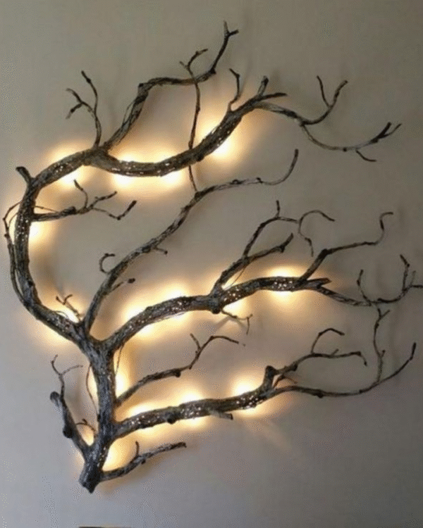 Tree Branch Wall Light / Tree Branch Wall Art