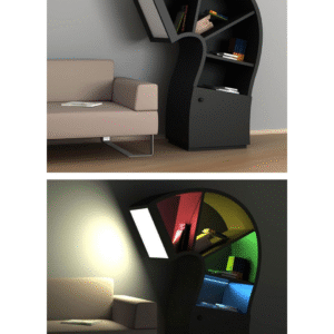 Helix Illuminated Bookcase