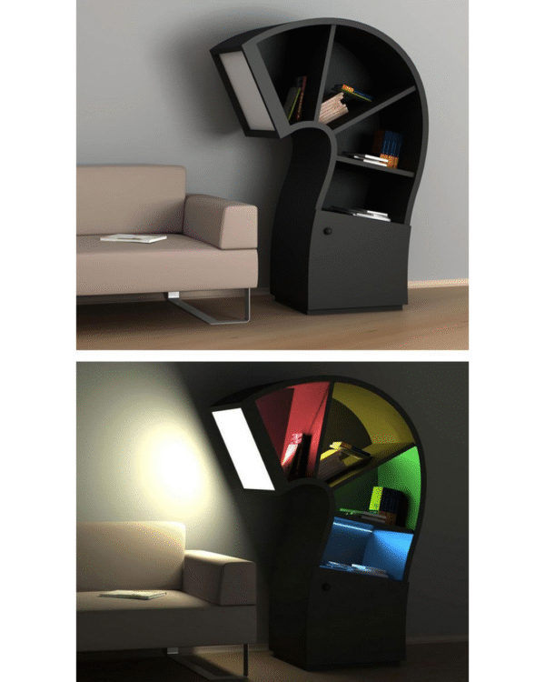 Helix Illuminated Bookcase
