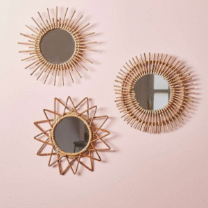 Solstice Rattan Wall Mirror Set (Set of 3)